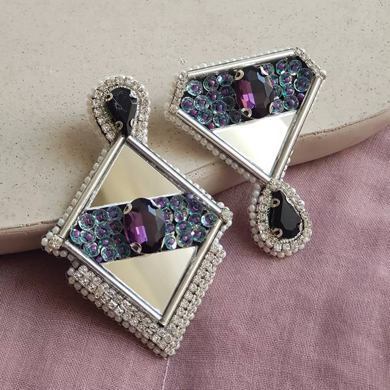 Handmade Mirror Earrings 3