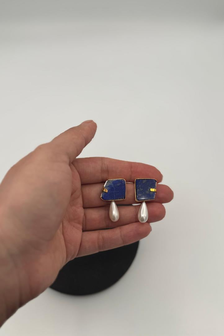 Darya Handmade Silver & Natural Stone Earrings