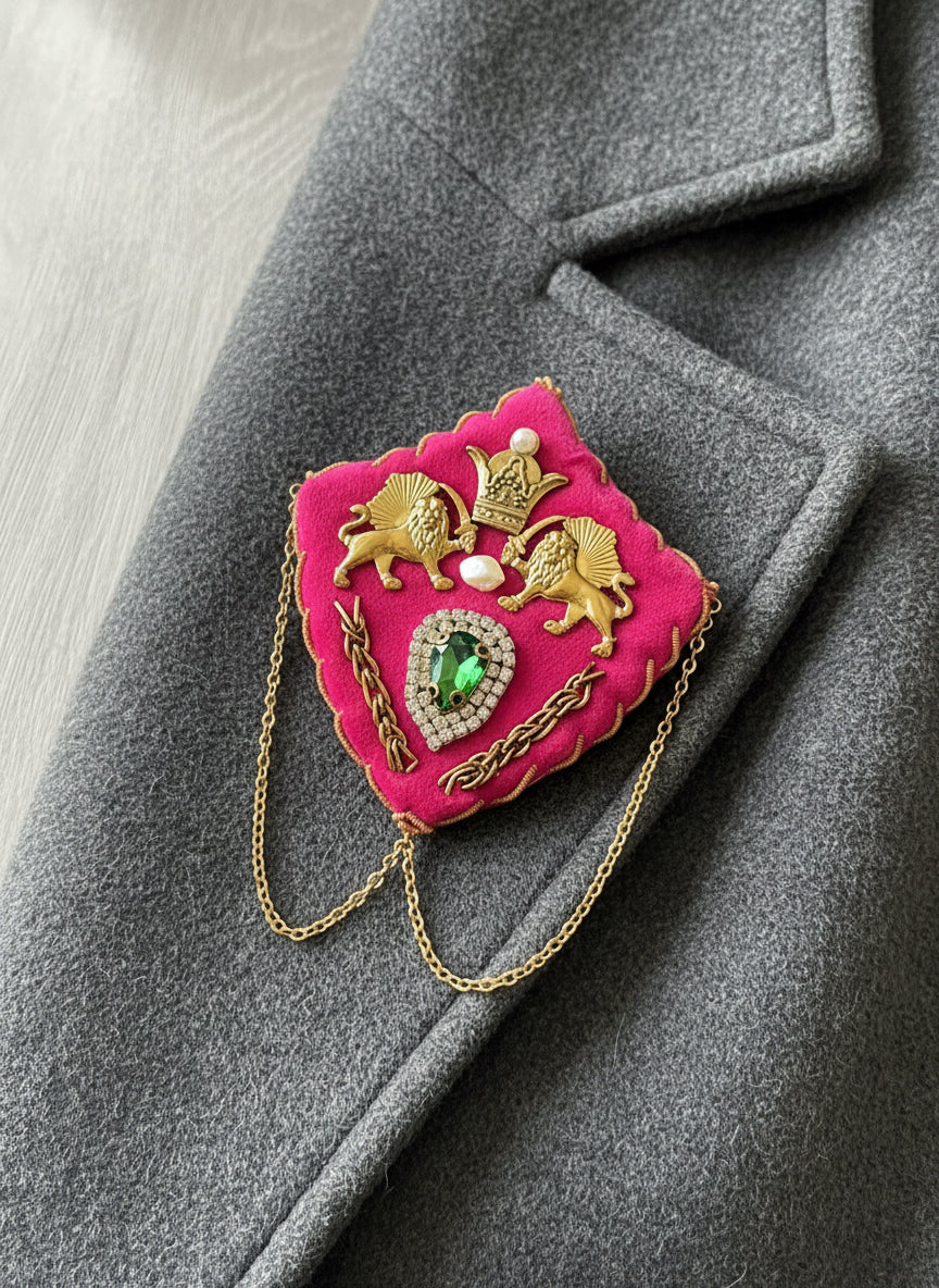 Handmade Velvet Brooch