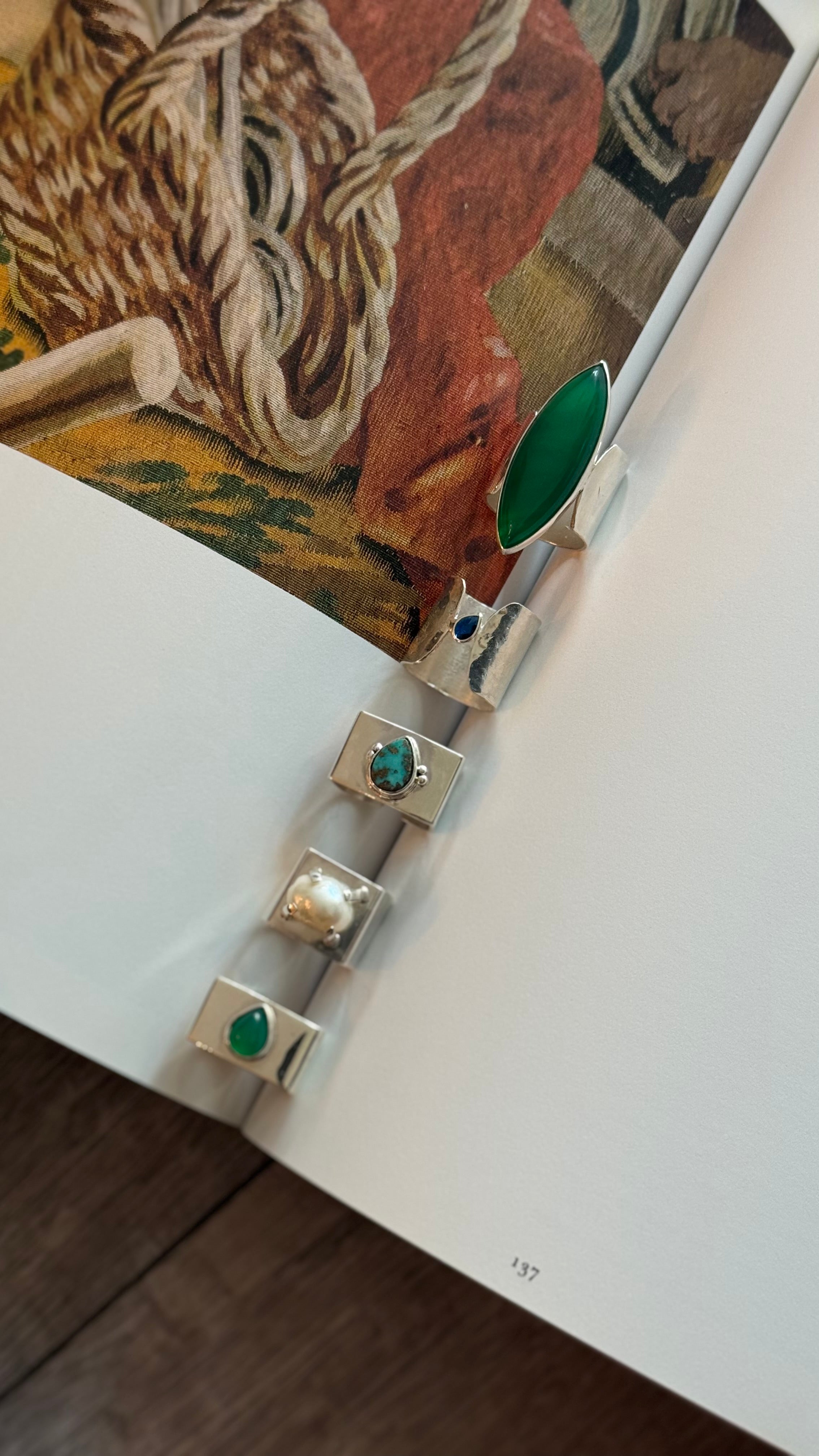 Pearl Minimalist Silver Ring #14