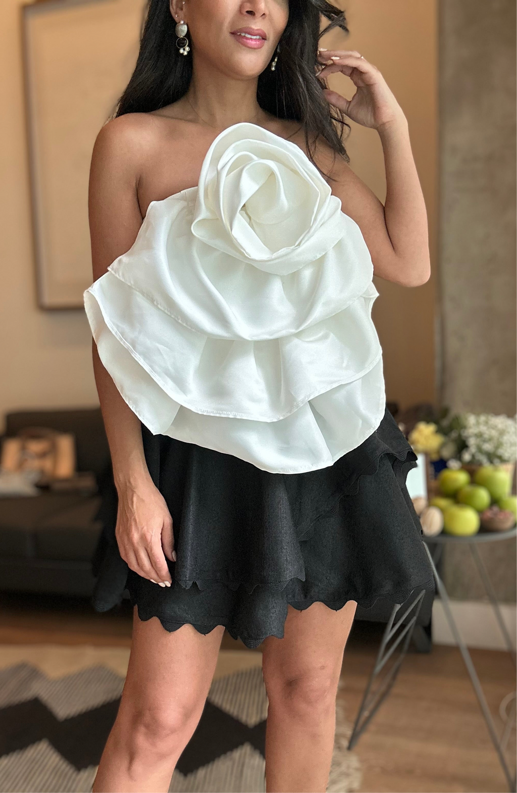 White Rose Top