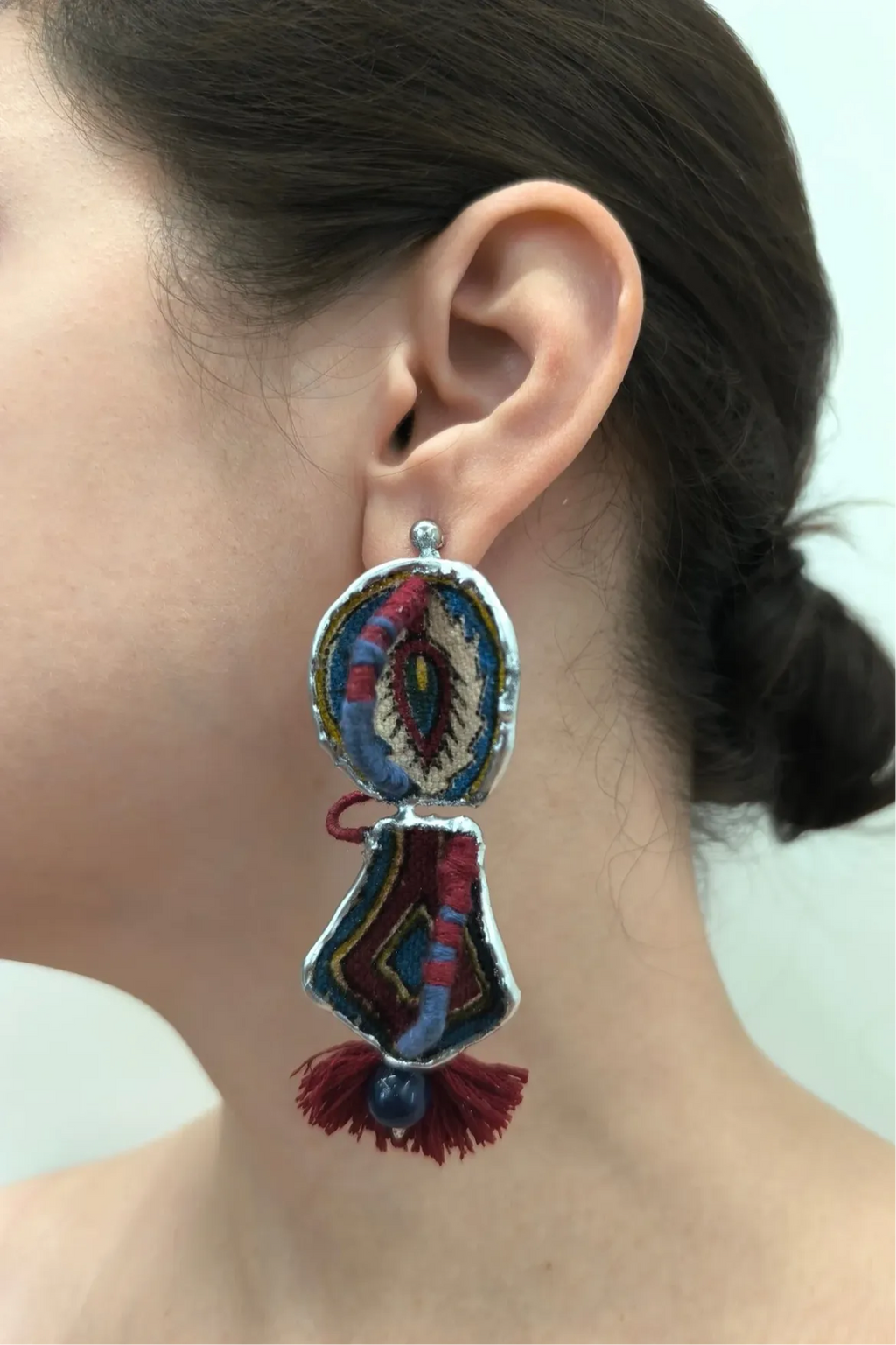 Handcrafted Persian Ghalamkar Earrings