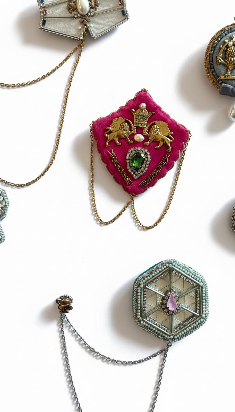 Handmade Velvet Brooch