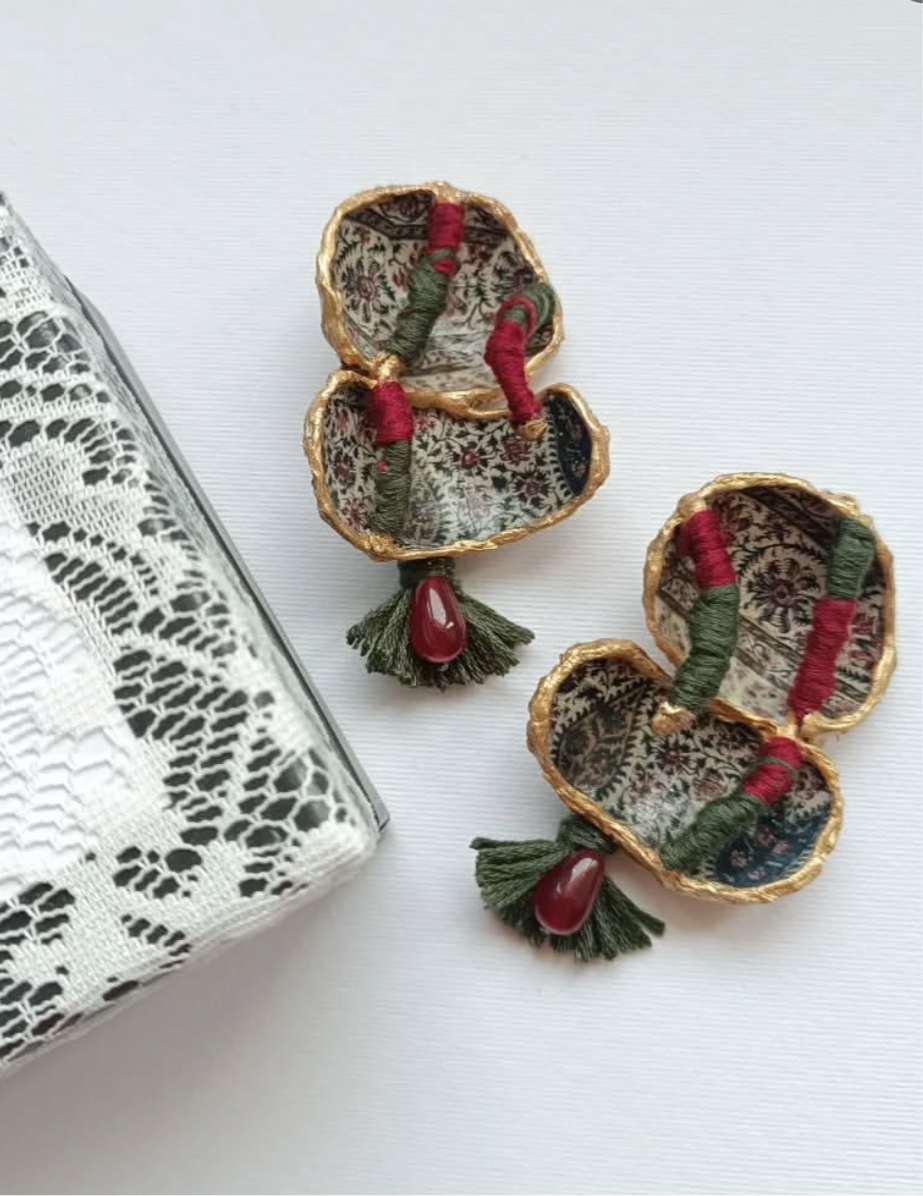 Handcrafted Persian Ghalamkar Earrings