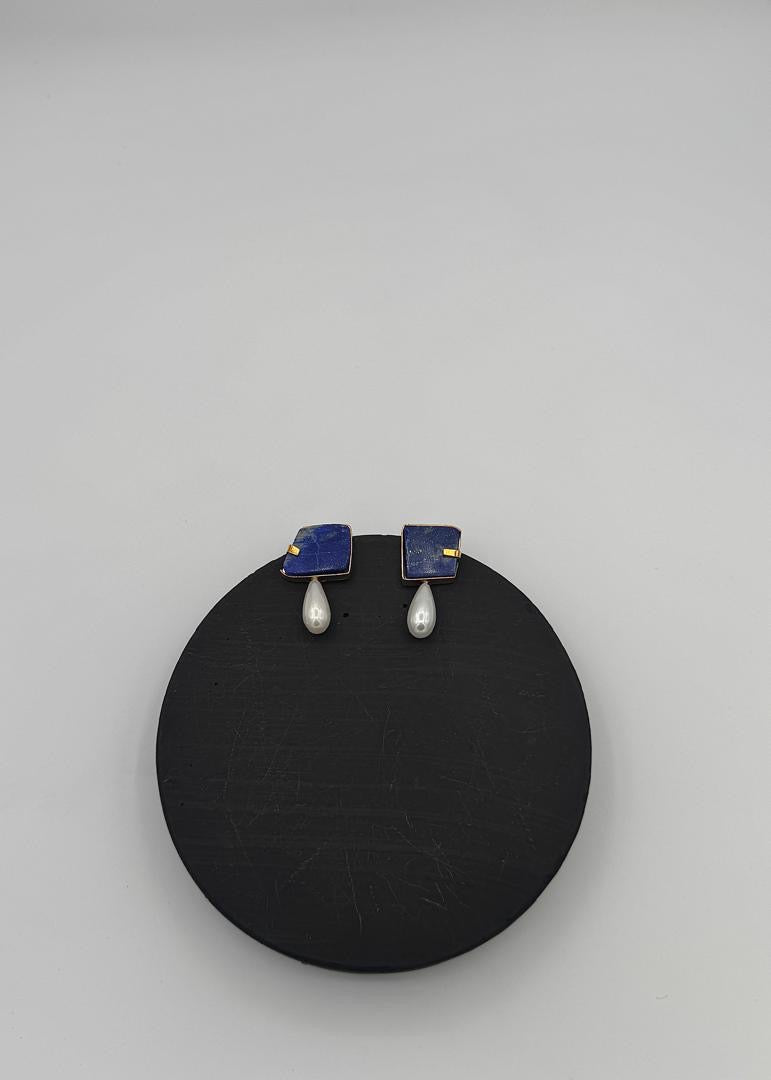 Darya Handmade Silver & Natural Stone Earrings