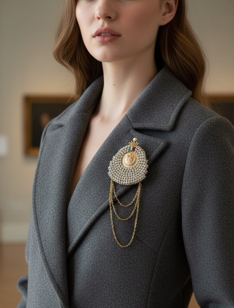 Handmade Velvet Brooch