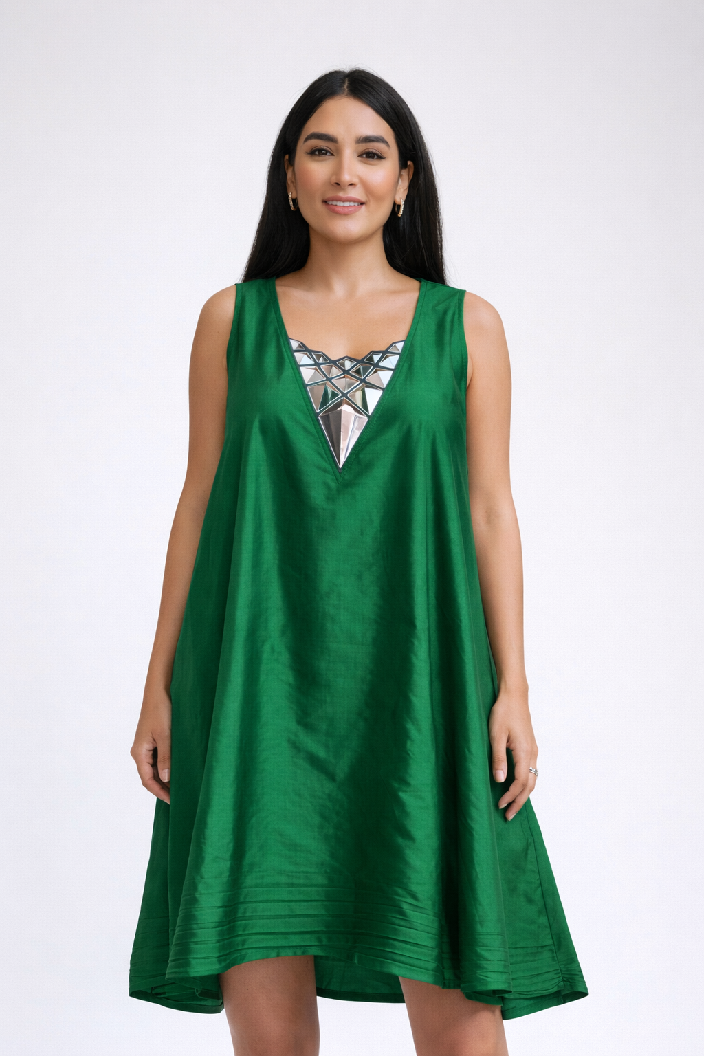 Dark Green Mirror Dress