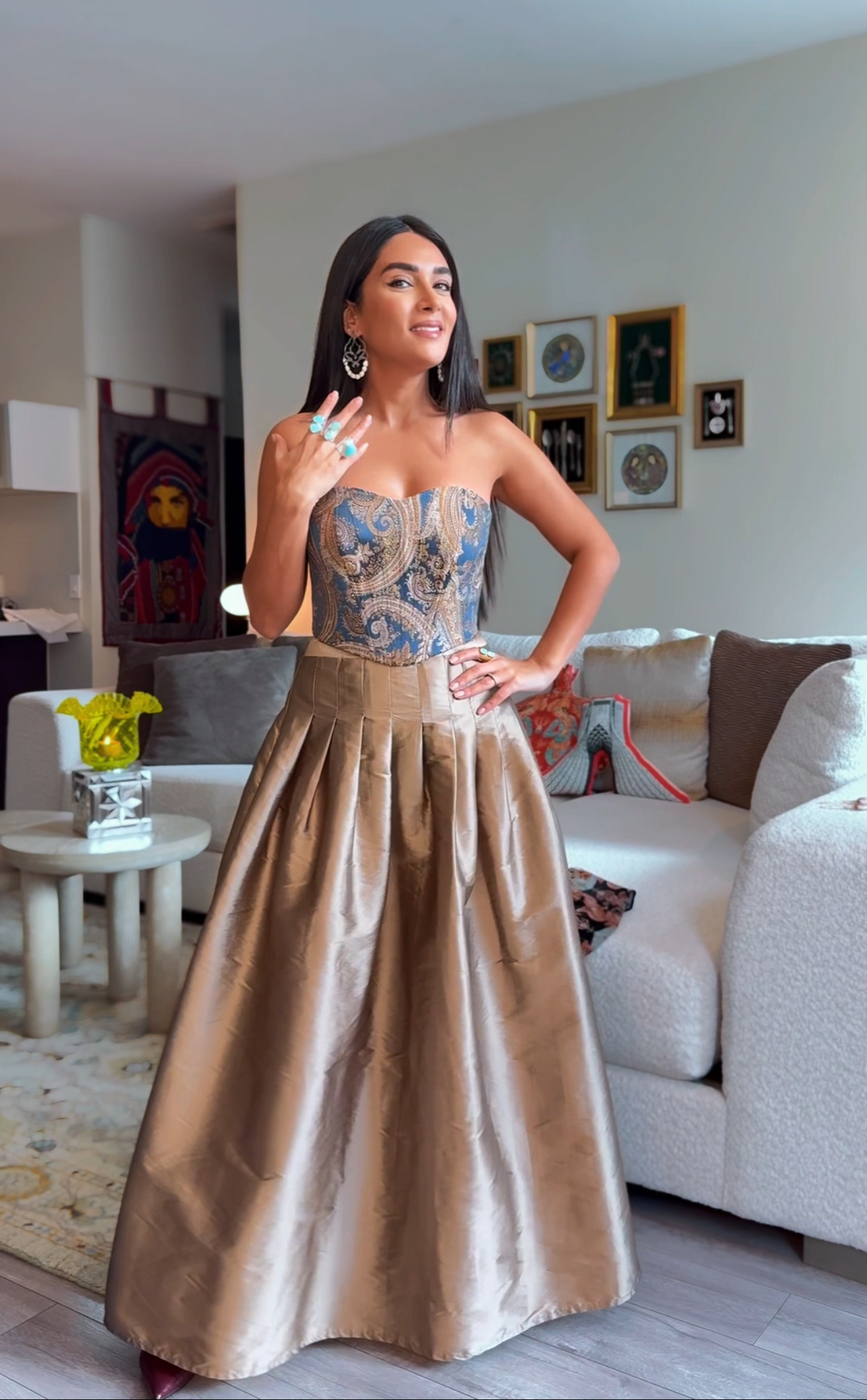 Royal Bronze Taffeta Skirt