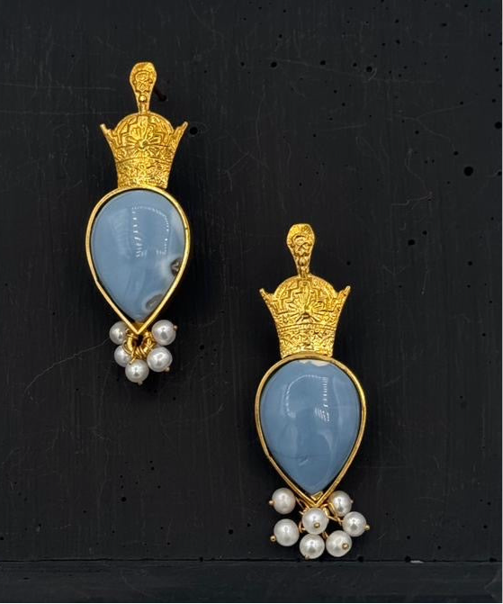 Taajabi Silver & Natural Stone Earrings