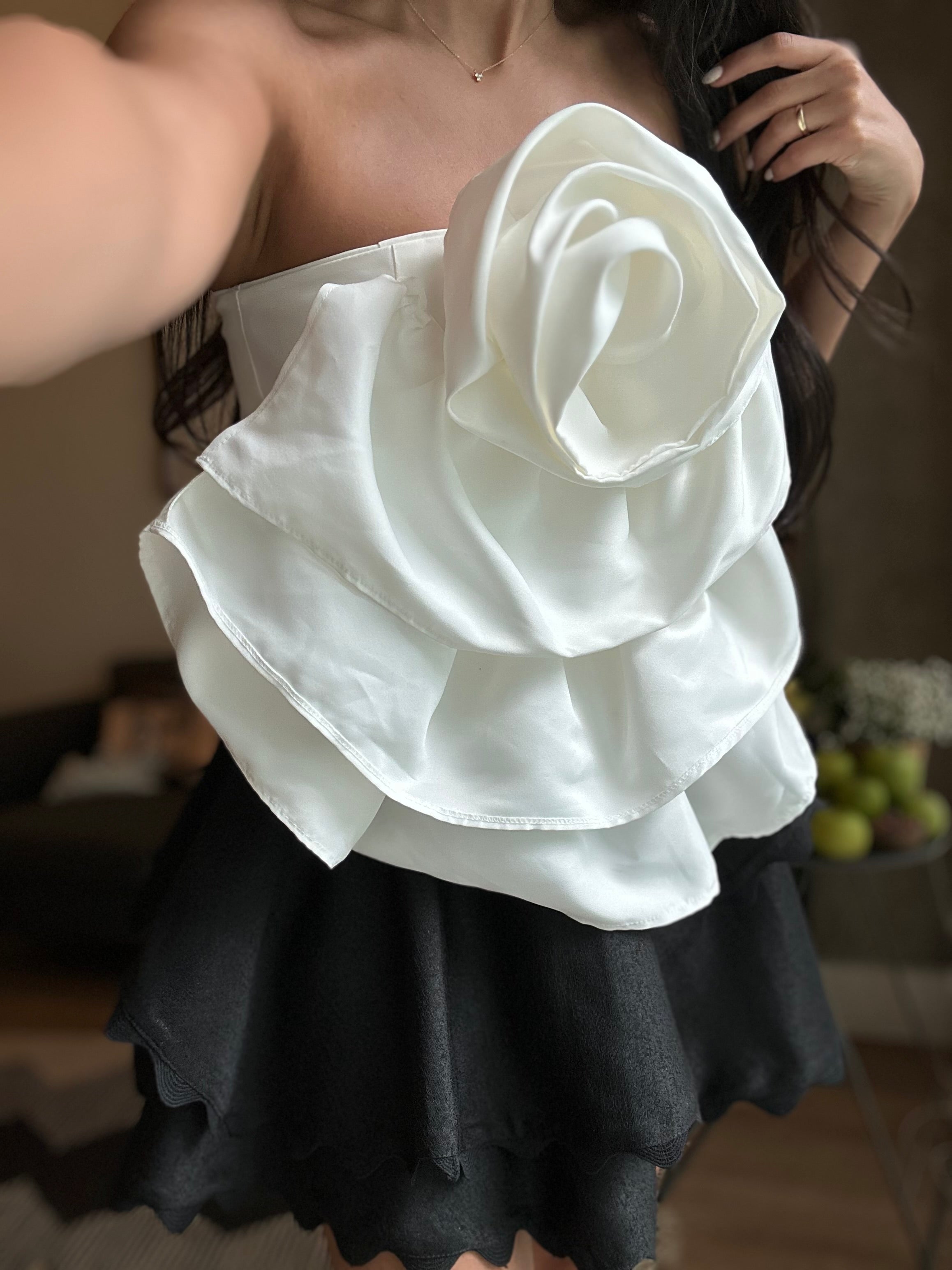 White Rose Top