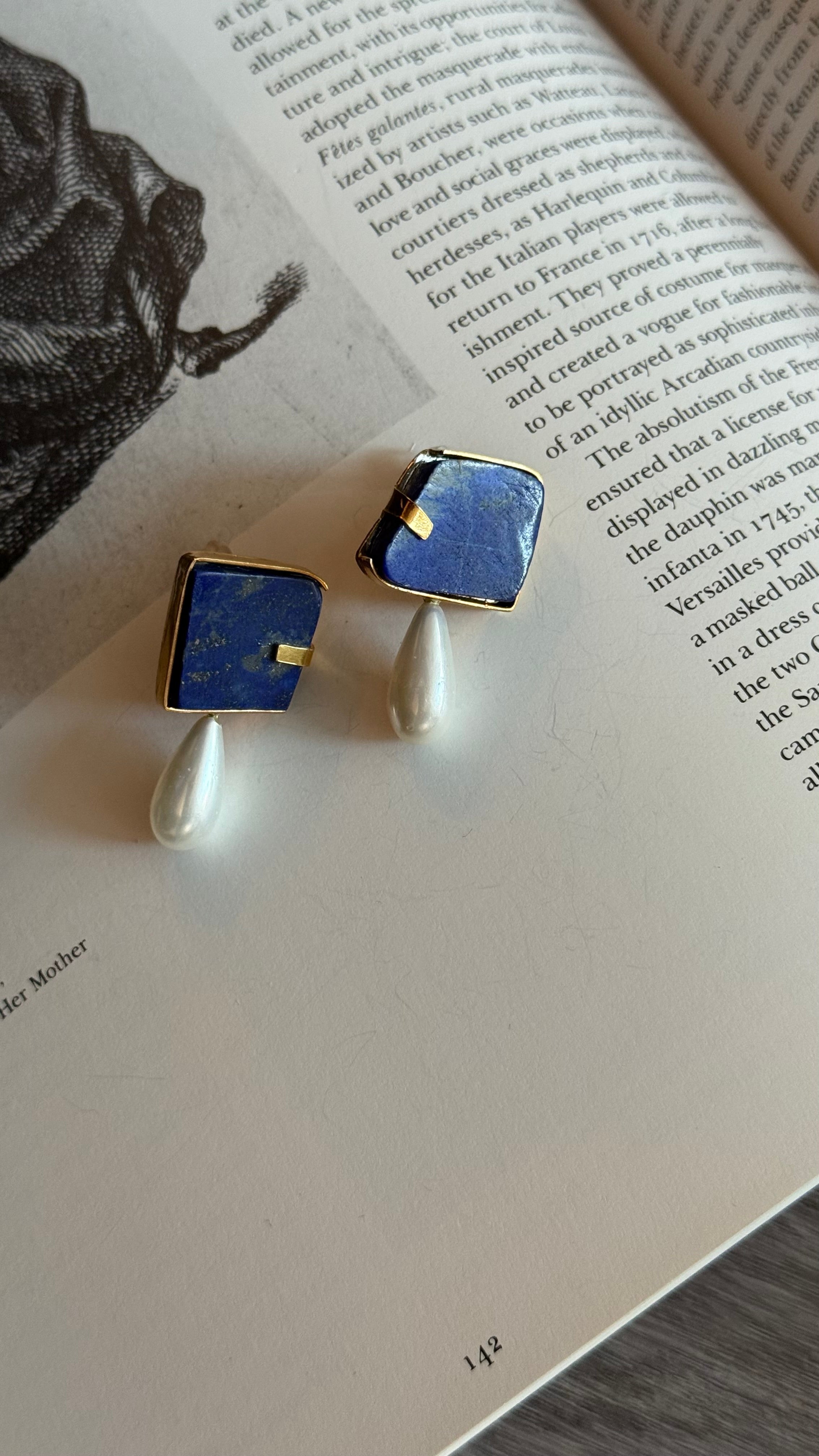 Handmade Silver Earrings With Natural Stone