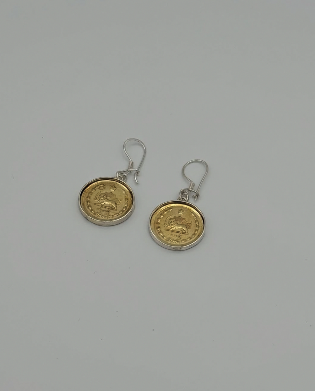 Gold Sekke Handmade Silver Earrings