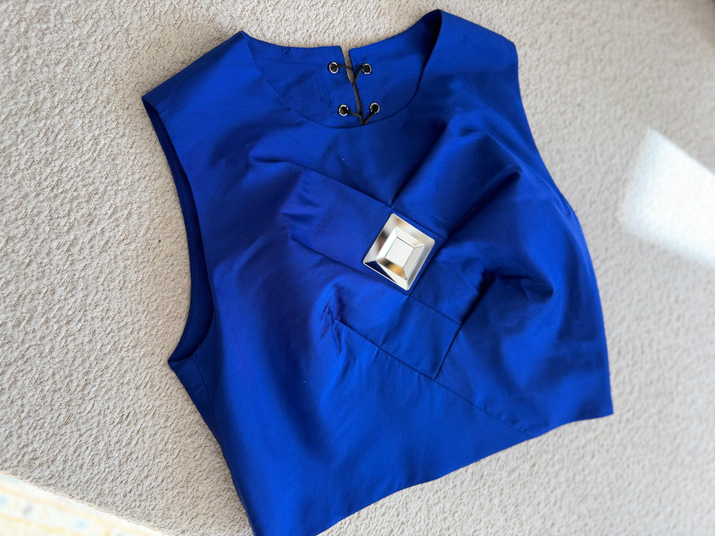 Negar Mirror Top (Blue)
