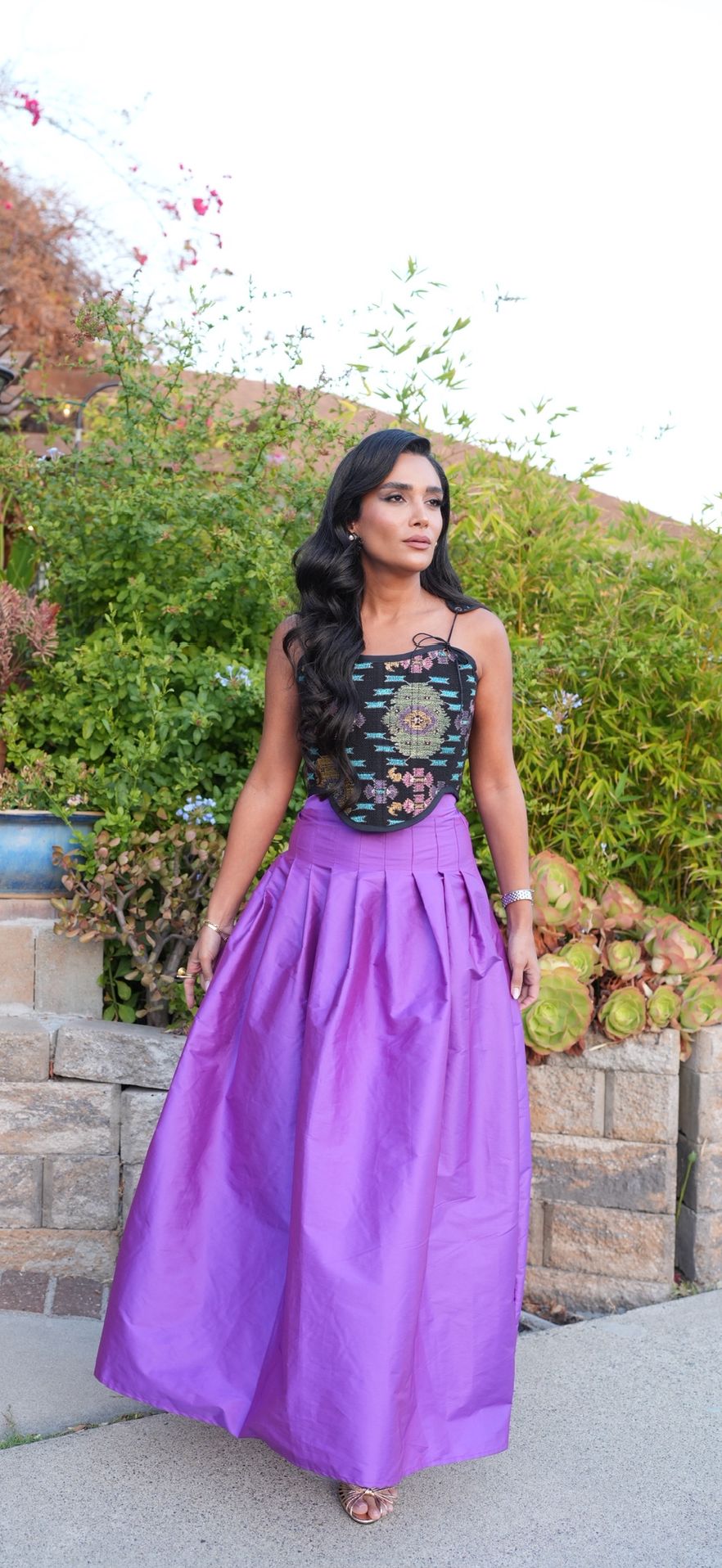 Royal Purple Taffeta Skirt