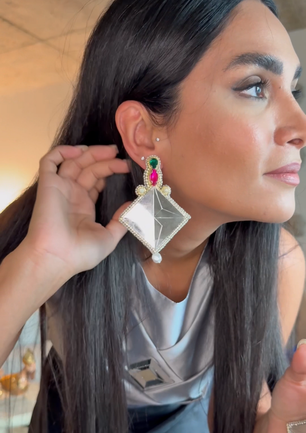 Handmade Mirror Earrings 2