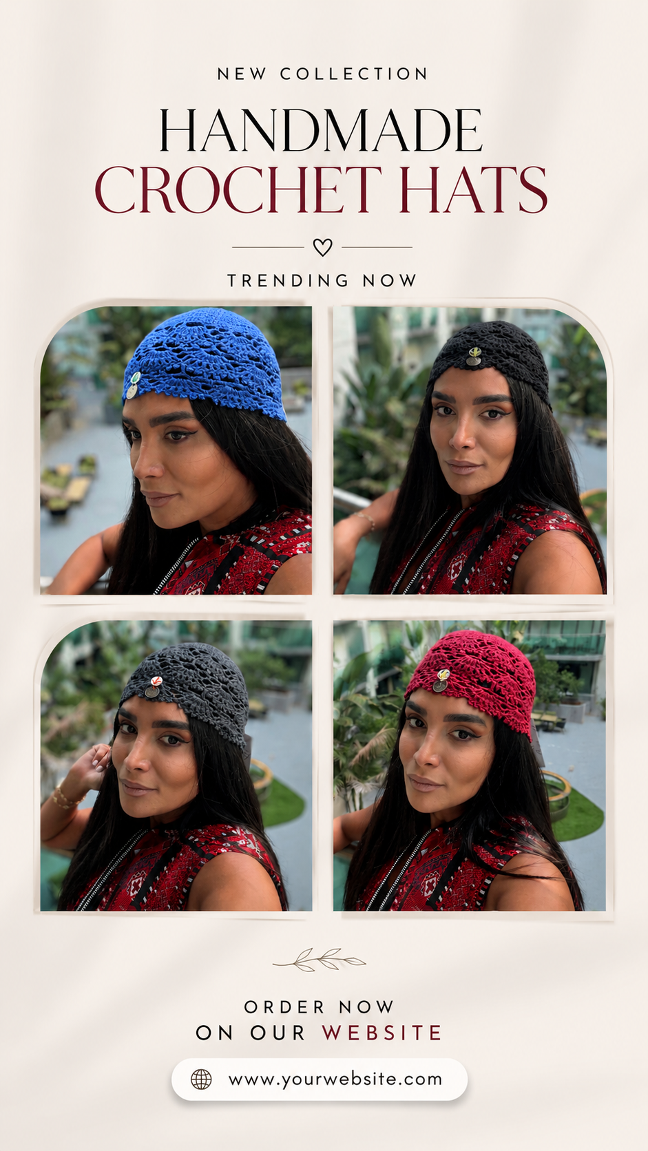 Handmade Crochet Skullcap