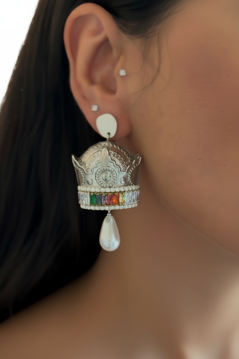 Handmade Crown Earrings