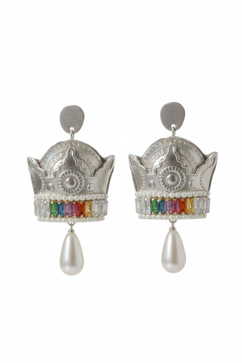 Handmade Crown Earrings