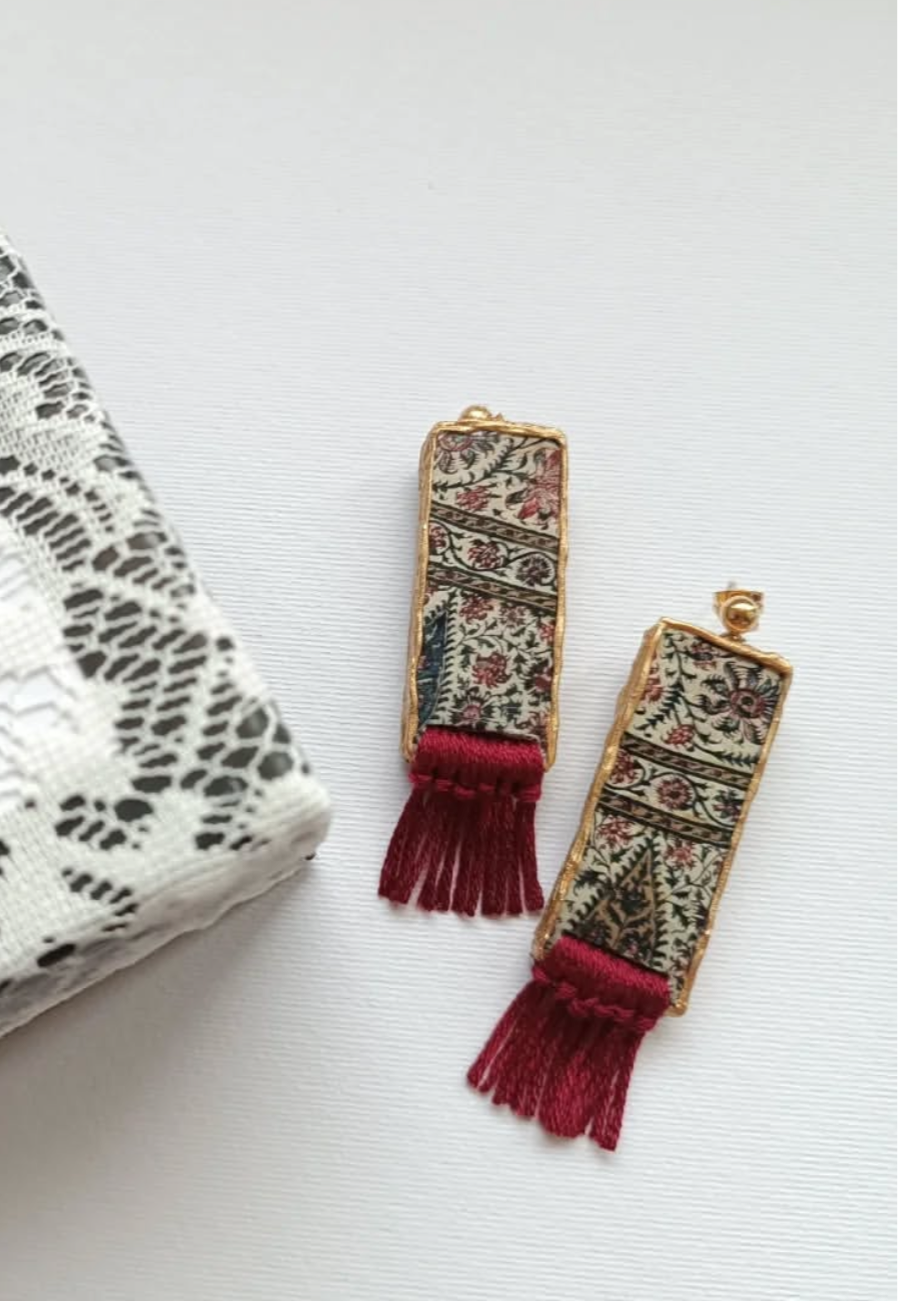 Handmade Ghalamkar Earrings