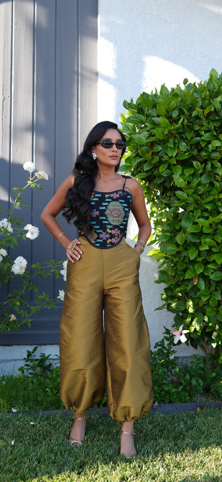Taffeta Balloon Pants (Gold)
