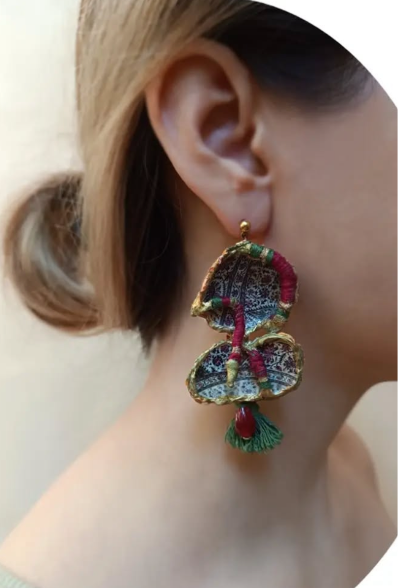 Handcrafted Persian Ghalamkar Earrings