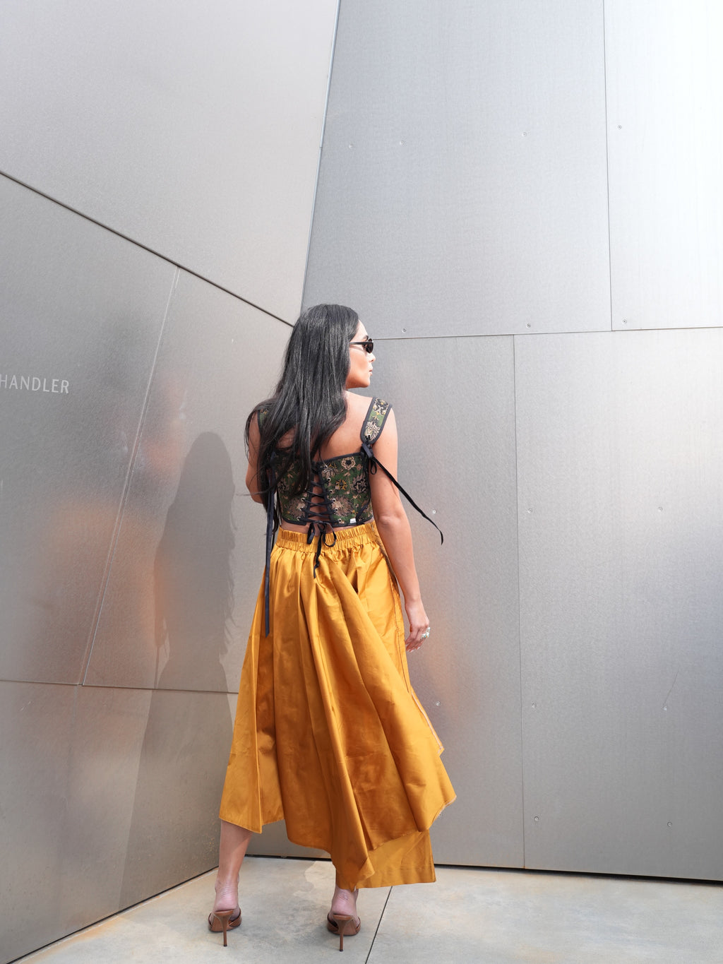 Taffeta Pant-Skirt (Gold)