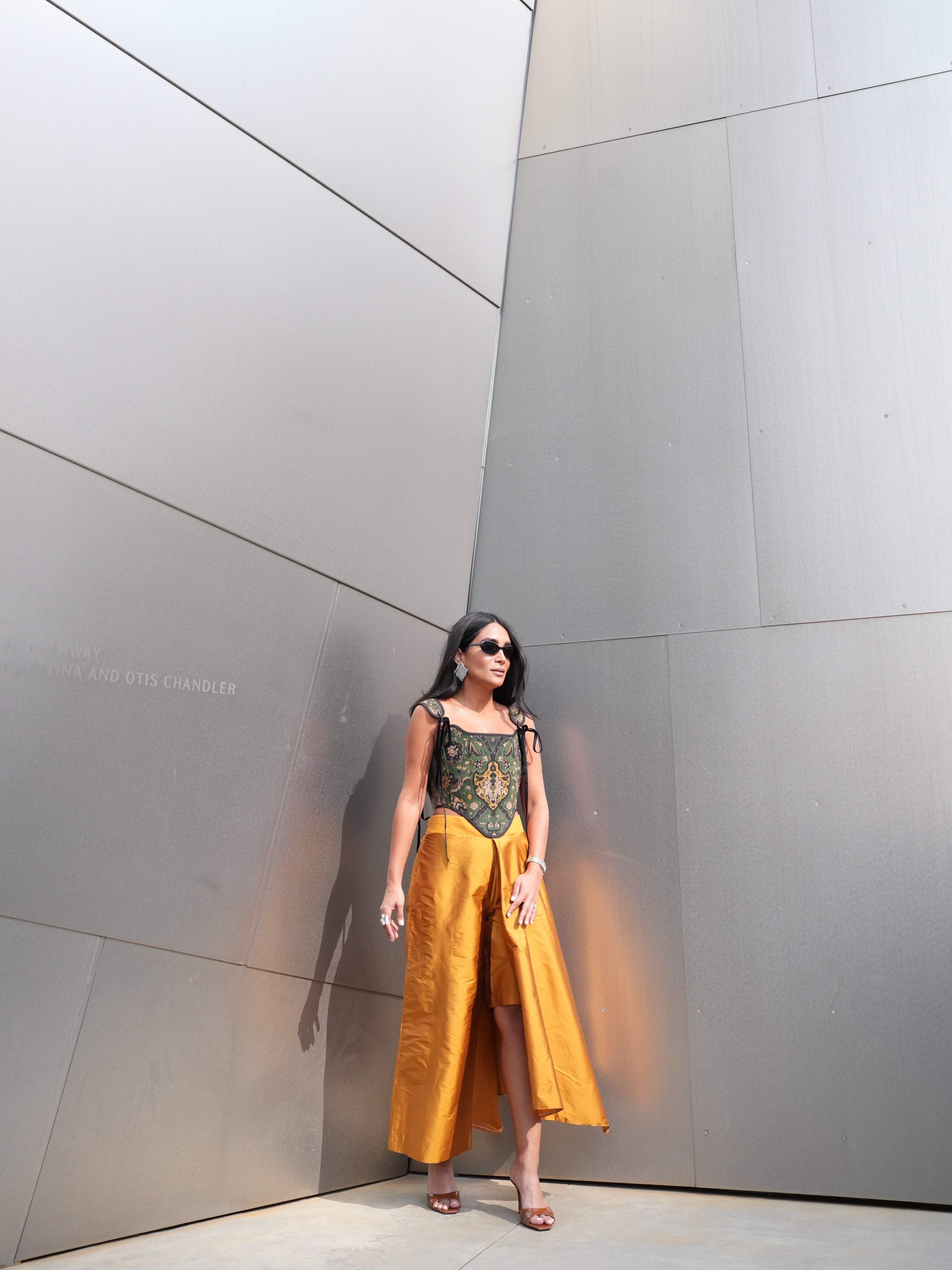 Taffeta Pant-Skirt (Gold)