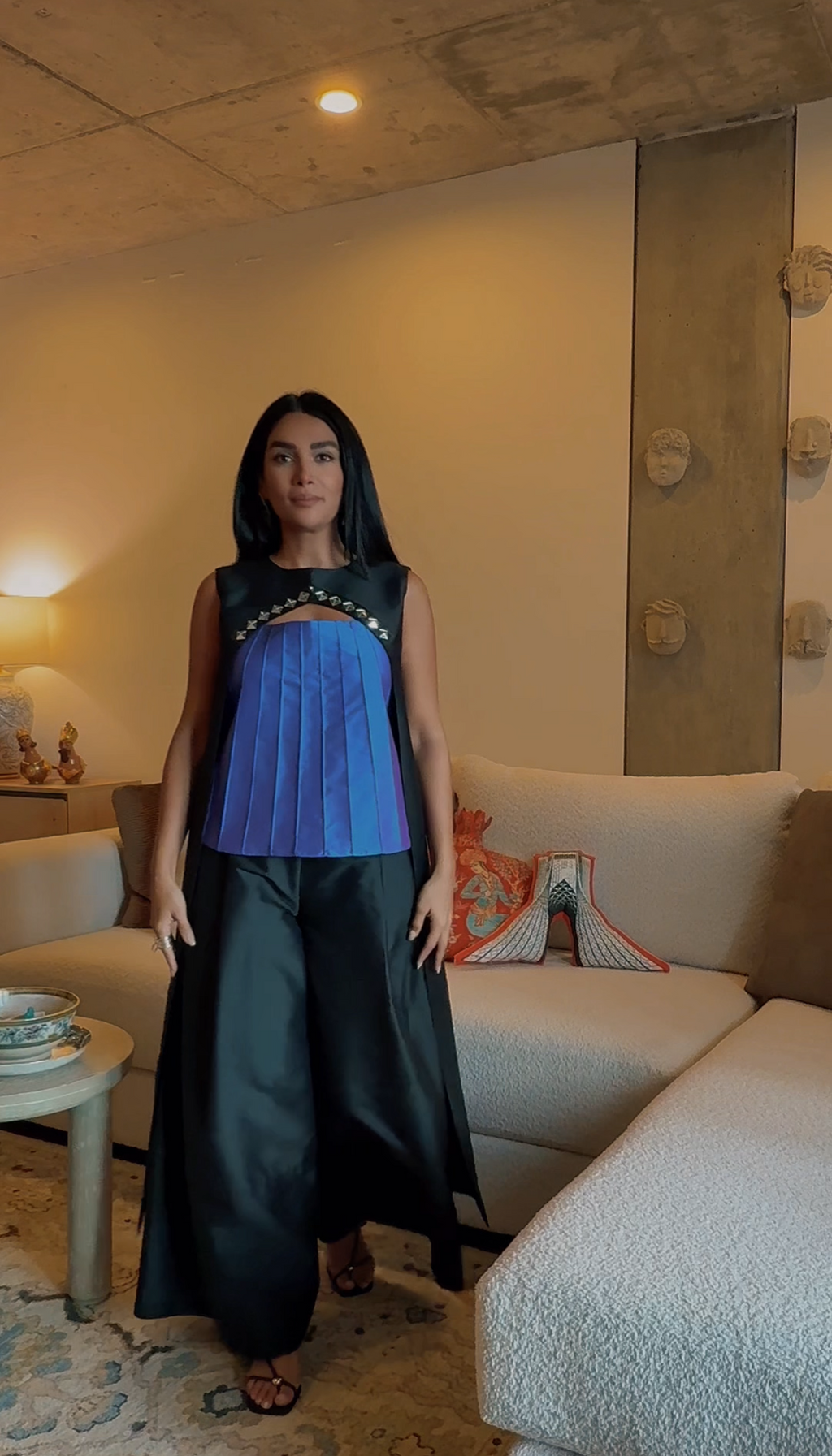 Taffeta Wide Leg Pants