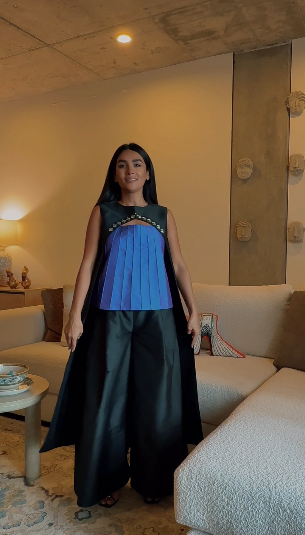 Taffeta Wide Leg Pants