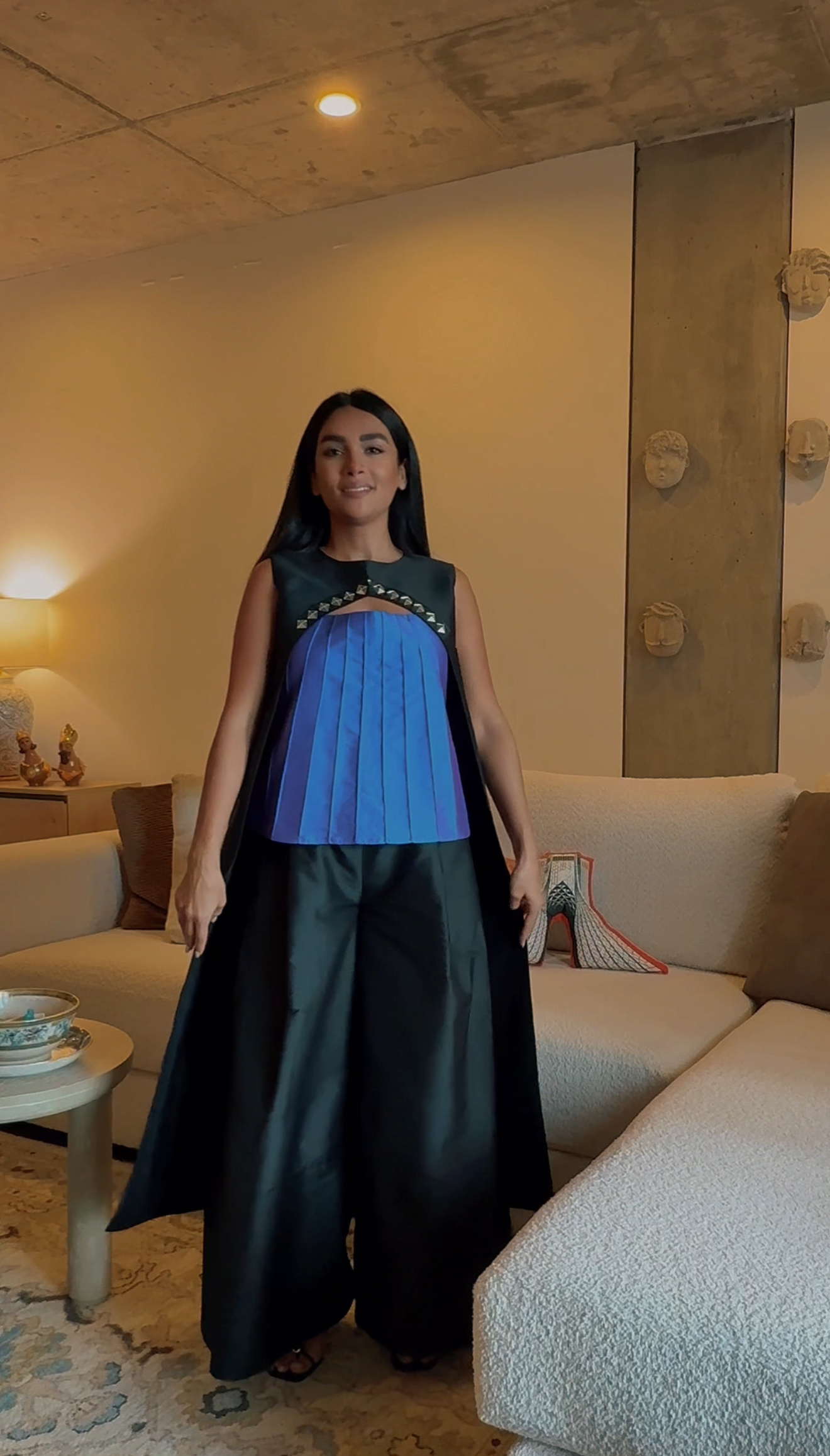 Taffeta Wide Leg Pants