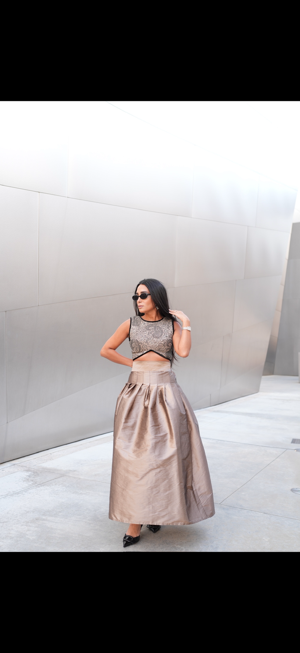 Royal Bronze Taffeta Skirt