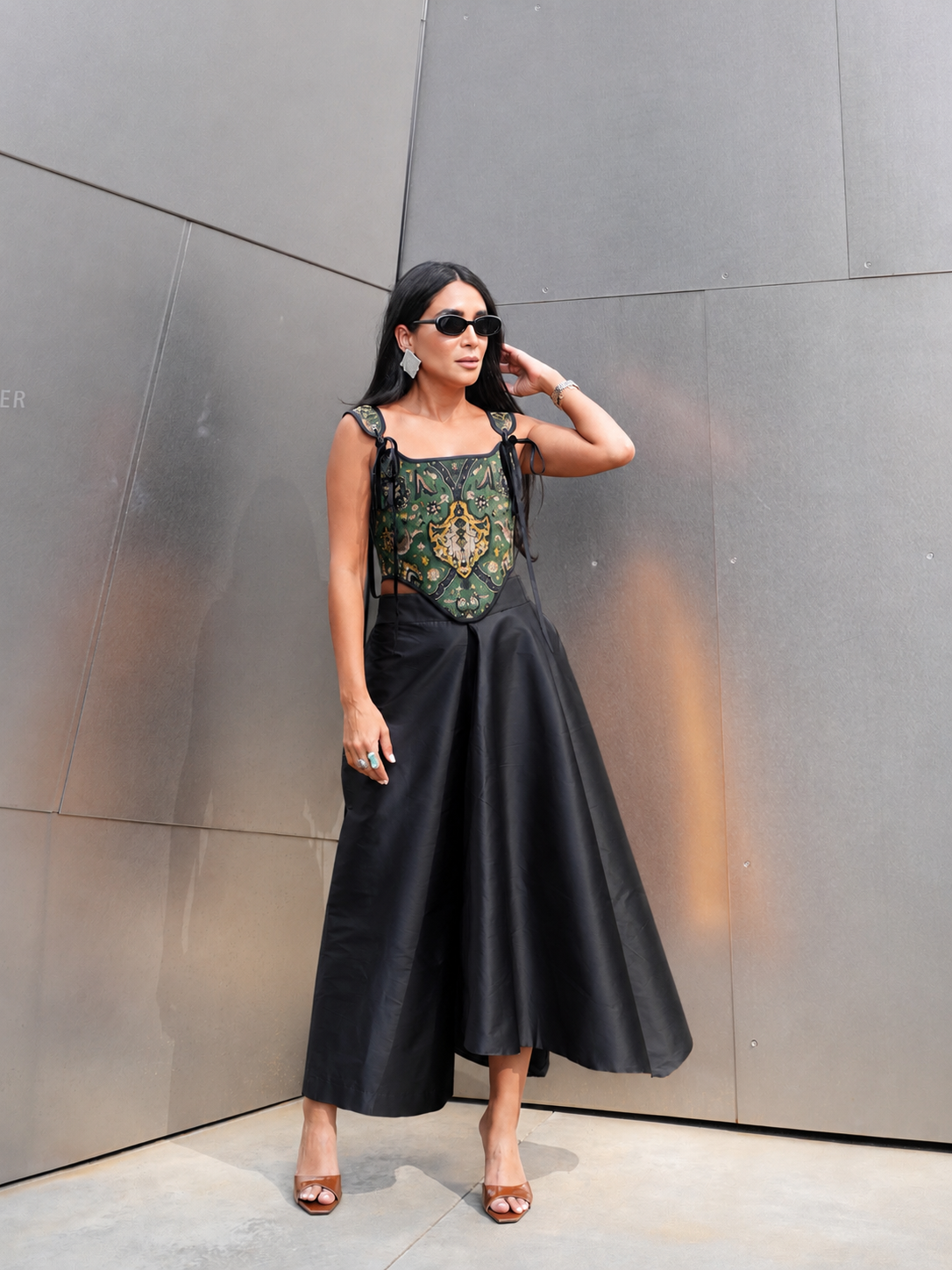 Taffeta Pant-Skirt (Black)